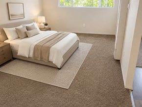 Wilmington apartment for rent - A bedroom with a large bed and a window.