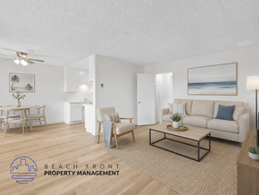 Inglewood apartment for rent - A living room with a couch, chair, and a coffee table.