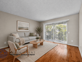 Long Beach apartment for rent - A living room with a sofa, chair, and coffee table.