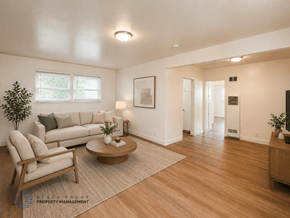 Redondo Beach apartment for rent - A living room with a couch, chair, and coffee table.