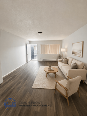 Long Beach apartment for rent - A living room with a sofa, chair, and coffee table.