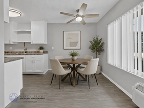 La Puente apartment for rent - A dining room with a table set for four.