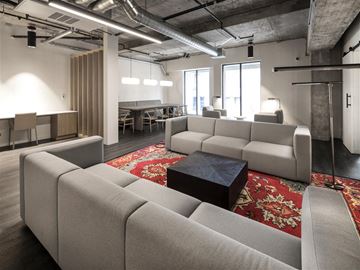 Los Angeles apartment for rent - a large living room with couches and a coffee table