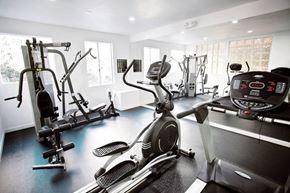 Los Angeles apartment for rent - exercise equipment in the gym at the apartments for rent