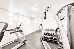 Hollywood apartment for rent - the gym has treadmills and other workout equipment in the basement