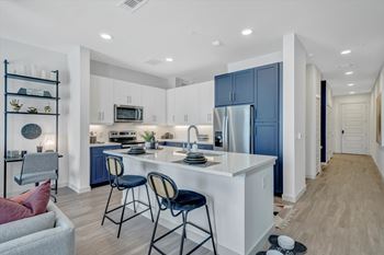 Gourmet chef-inspired kitchens with stainless-steel appliances & granite countertops