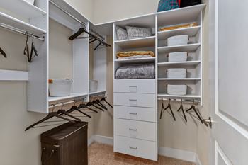 Spacious walk-in closets