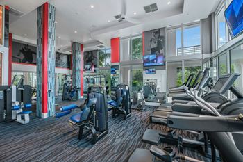 Fitness center with top-of-the-line equipment and cycling room