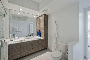 Double sink bathroom vanities*