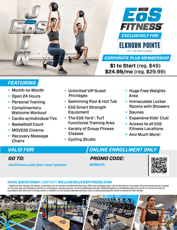 Eos fitness partnership - exclusive resident membership discounts
