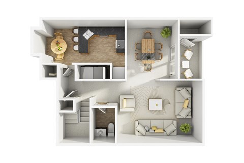 Floor plan for 2 beds, 2 baths, 1513 sqft