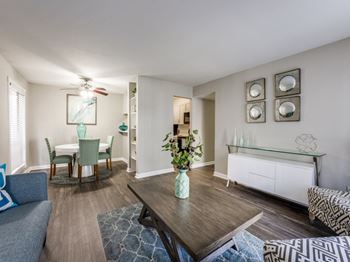 Durable vinyl wood flooring throughout, with plush new carpet in bedrooms*
