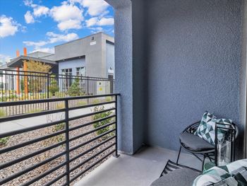 Spacious balconies offering pool & courtyard views