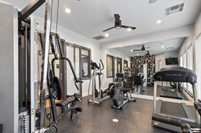 Tyler apartment for rent - a gym with weights and cardio equipment in a home for sale