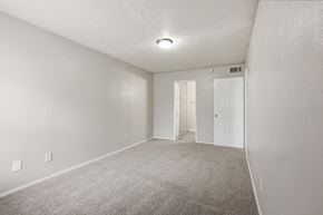 Stephenville apartment for rent - A spacious room with carpeted floor and white walls.