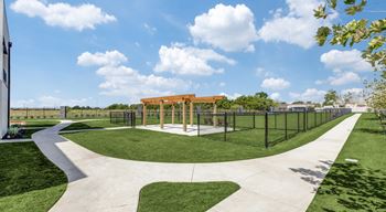 Lavish pet park with cabana