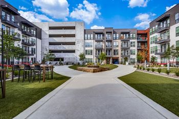 Outdoor social lounge area