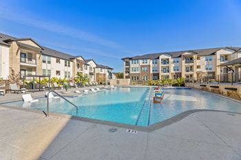 Refreshing swimming pool with lounge deck