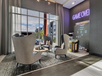 Game lounge w/ arcade machines