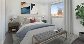 Roselle apartment for rent - a bedroom with a bed and a window