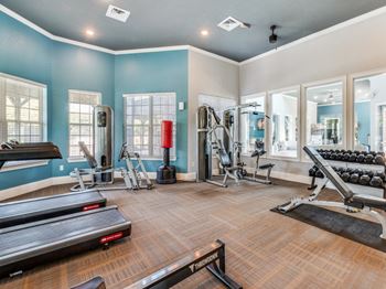 Fitness center with cardio equipment & free weights