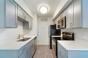 Dallas apartment for rent - the preserve at ballantyne commons apartment kitchen with stainless steel appliances