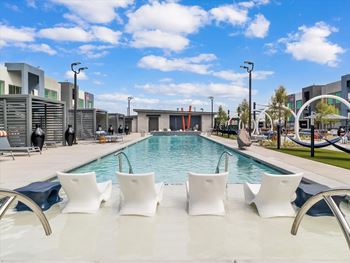Lushly landscaped resort-style pool, spa, & recreation decks