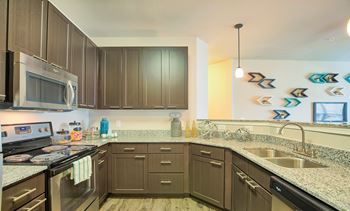Fully equipped kitchen including microwave