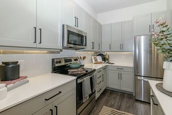 Sleek quartz countertops