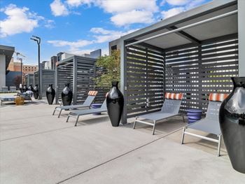 Private poolside cabanas