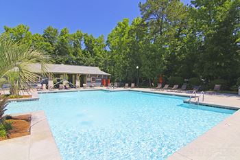 Resort style pool w/ oversized tanning deck