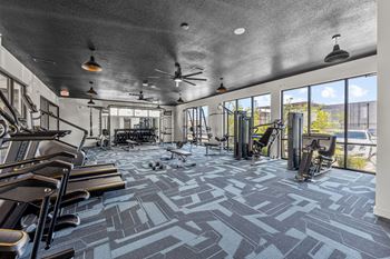 Expansive fitness center with top-of-the-line equipment