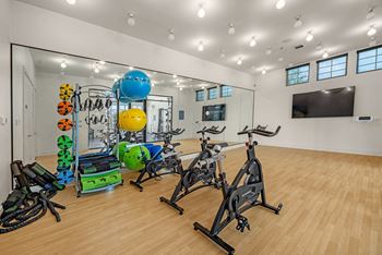 Cycle/yoga room