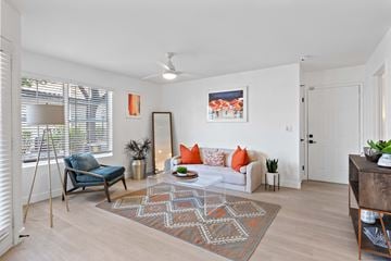 Phoenix apartment for rent - a living room with a couch and a chair and a rug