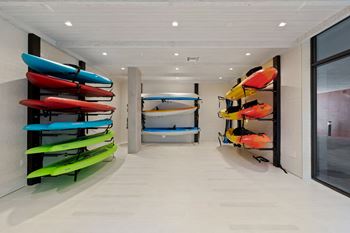 On-demand kayak & paddleboard access