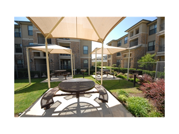 Barbeque area with grill