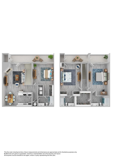 Floor plan for 3 beds, 3 baths, 1588 sqft