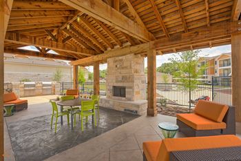 Outdoor patio with grills