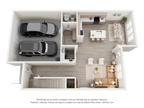 Floor plan for 4 beds, 3.5 baths, 2431 sqft