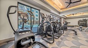 Austin apartment for rent - A gym with treadmills and elliptical machines.