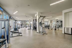Tempe apartment for rent - A spacious gym with a variety of equipment.