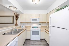 Port Saint Lucie apartment for rent - a kitchen with a refrigerator freezer and a stove top oven
