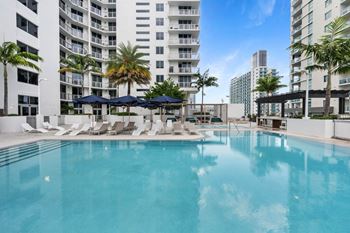 Pool with resort style cabana