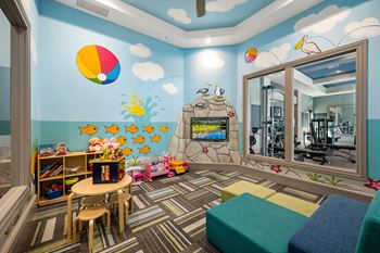 Childrens play area in gym