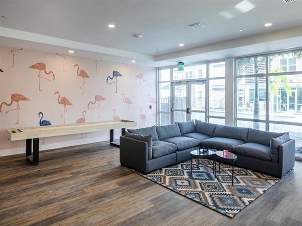 Tarpon Springs apartment for rent - a living room with a couch and a table