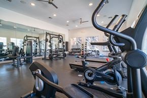 Austin apartment for rent - a gym with cardio machines and other exercise equipment