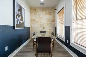 Austin apartment for rent - A dining room with a table and chairs.