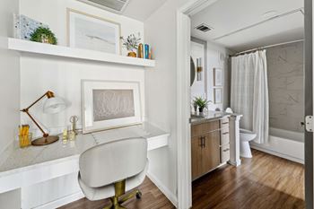 Built-in desks*