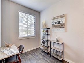 Oklahoma City apartment for rent - a dining room with a table and a window