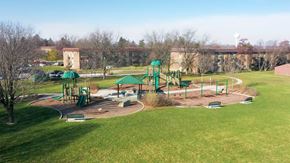 Roselle apartment for rent - an aerial view of a playground in a park